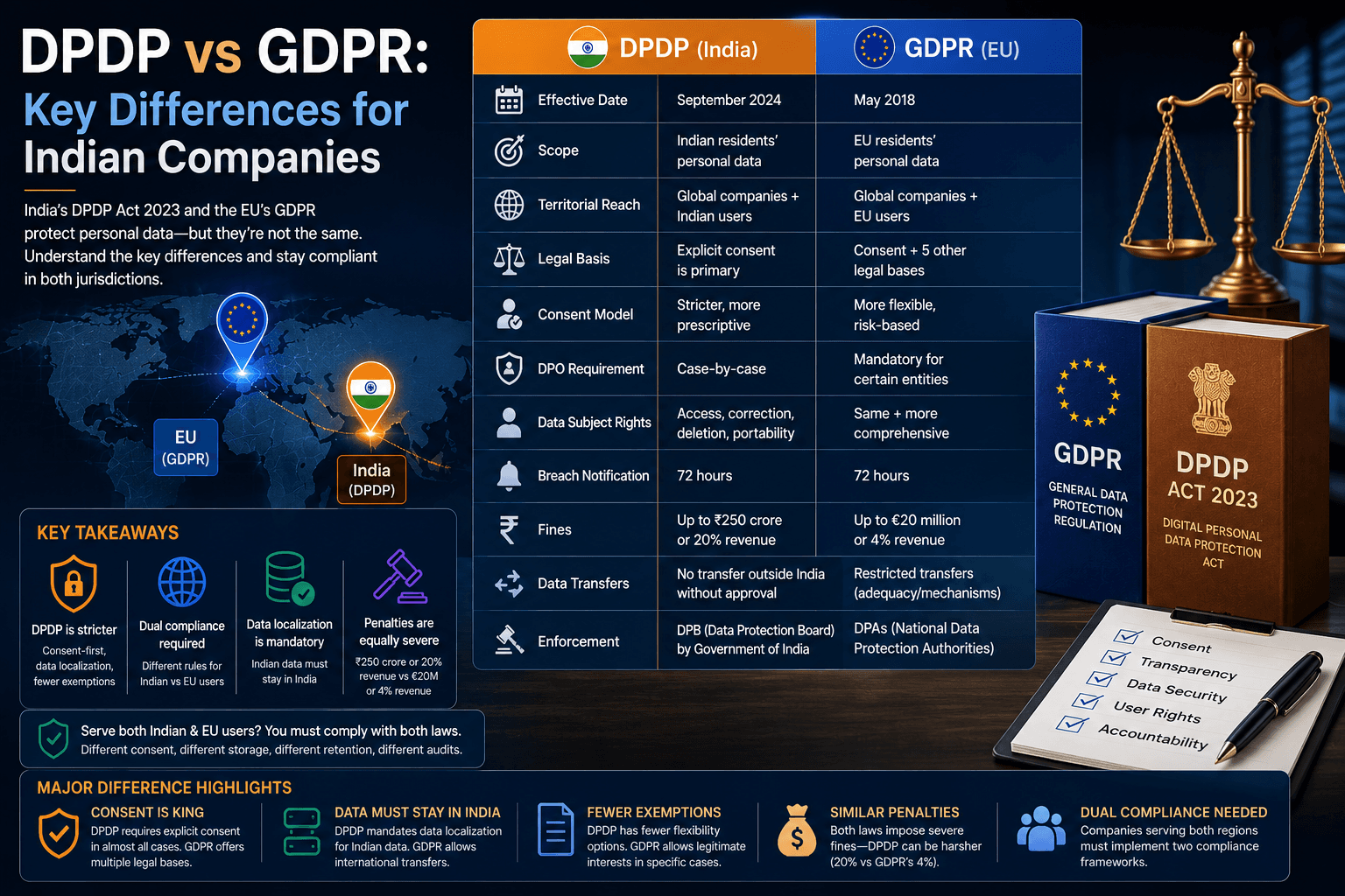 DPDP vs GDPR: Key Differences for Indian Companies